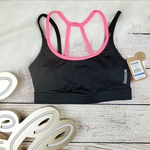 Reebok | Pink and black sport bra top